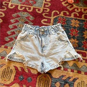 SO Light Blue Distressed Jean Shorts